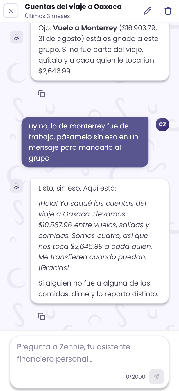 Zennie en el celular